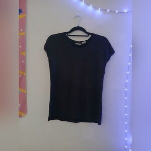Sigrid Olsen Black Short Sleeve Tee
